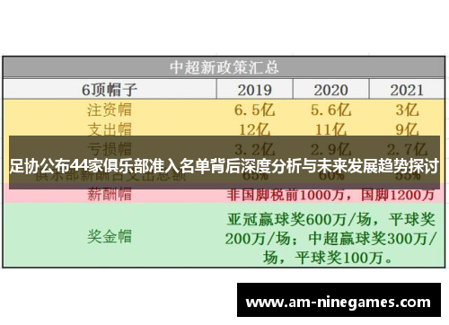 足协公布44家俱乐部准入名单背后深度分析与未来发展趋势探讨